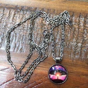 Gunmetal Tree of Life pendant necklace